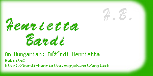 henrietta bardi business card